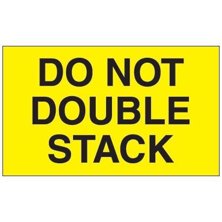 Bsc Preferred 3 x 5'' - ''Do Not Double Stack'' Fluorescent Yellow Labels BUY00024008
